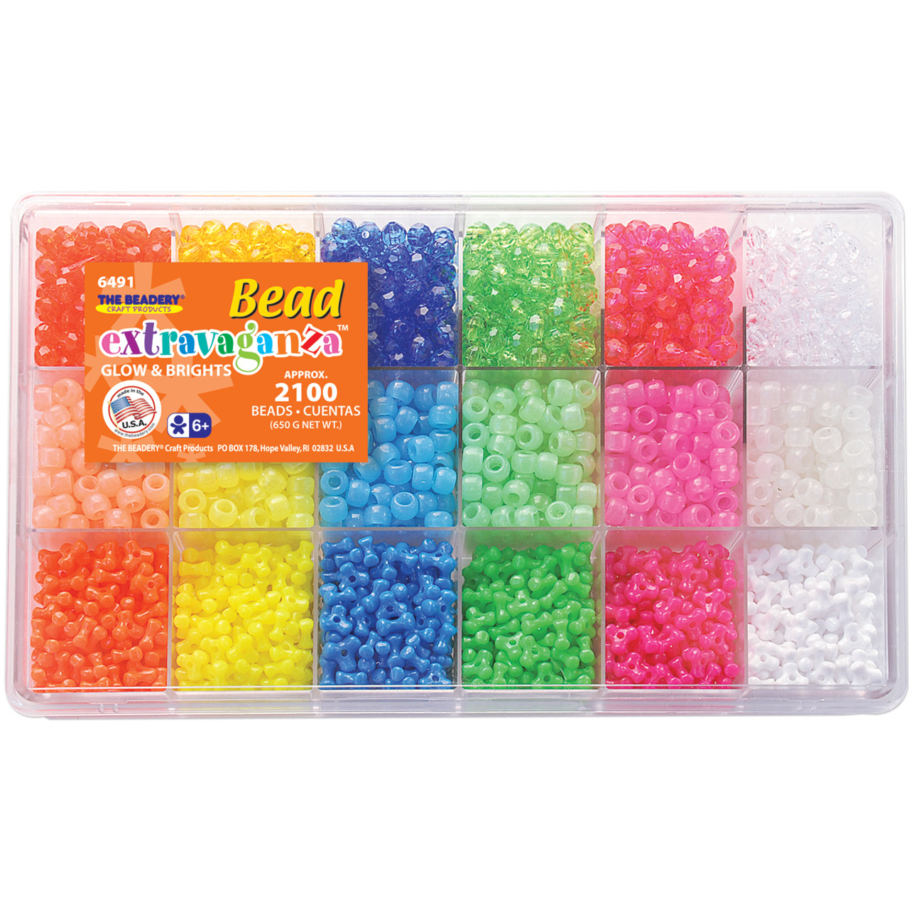 The Beadery Bead Extravaganza Bead Box Kit 23oz-Glow & Brights B6491 -  GettyCrafts